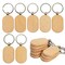 Blank Wooden Key Tag Key Chain Rectangle Wood Engraving Blanks 20 Pack